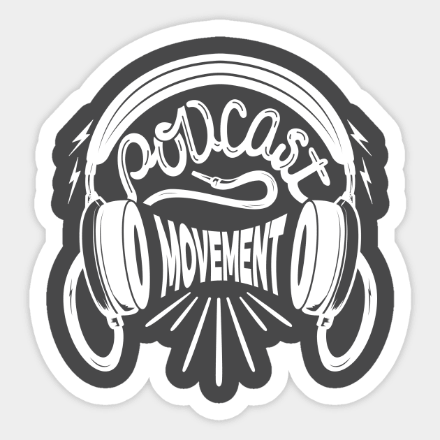 Headphones Logo Light Sticker by Podcast Movement